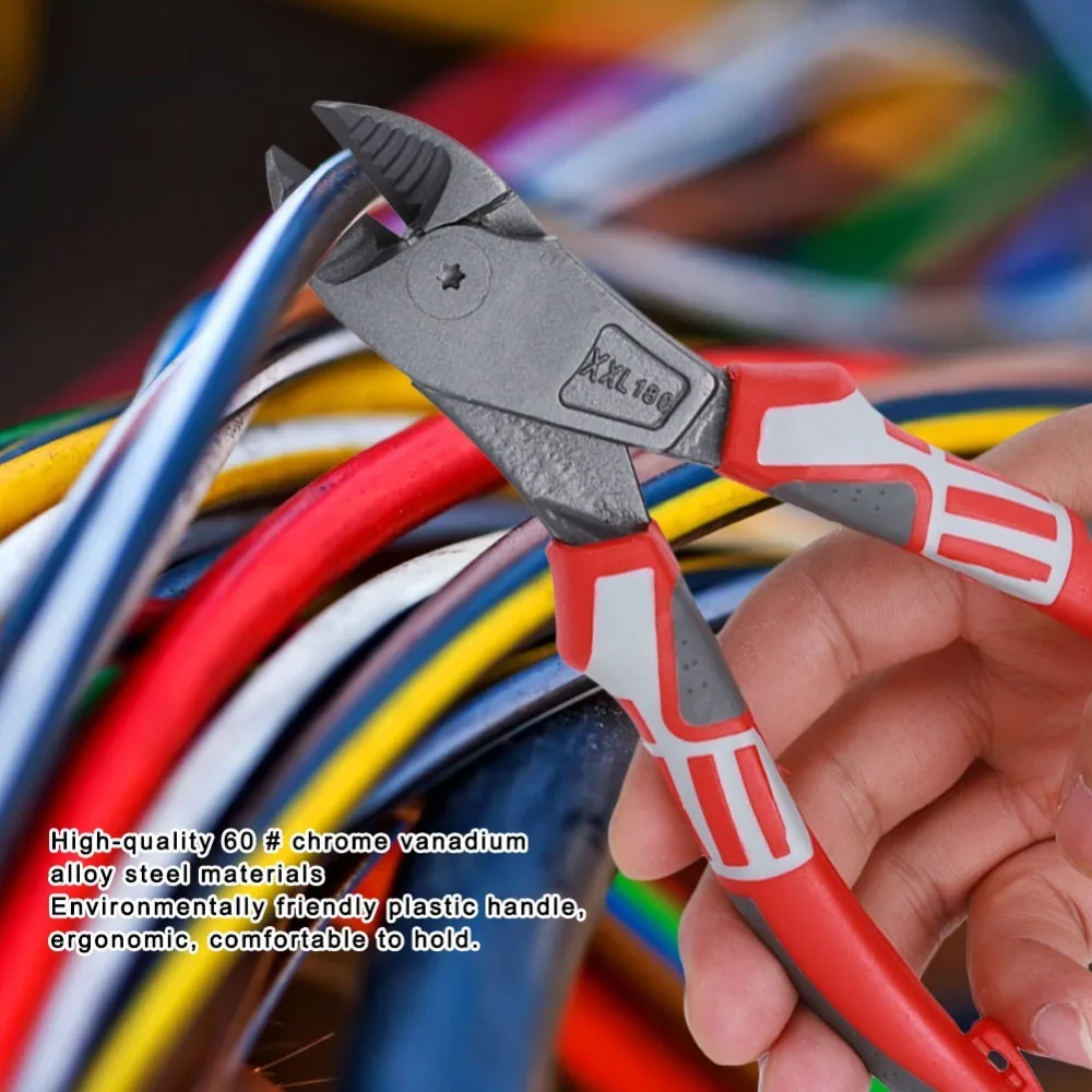 7 Inch Length Electrician Pliers Chromiume vanadium steel Multi-Functional Design Wire Cutter Pliers Ergonomic Handles