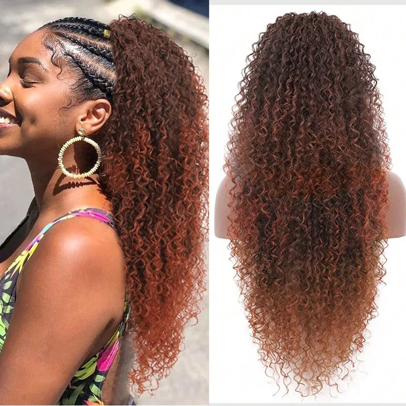 

Накладка-хвост афро-кучерявый, натуральный градиентный объемный, на завязках, синтетический, для женщин