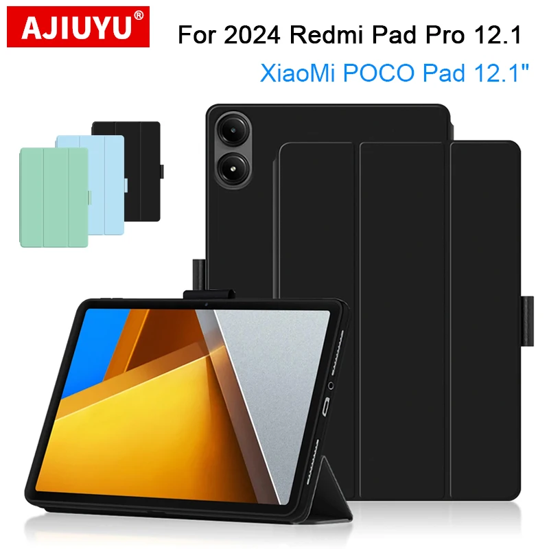 Case For Xiaomi Poco Pad 12.1 Inch 2024 Tablet Kids Folding Smart Cover For Redmi Pad Pro 12.1