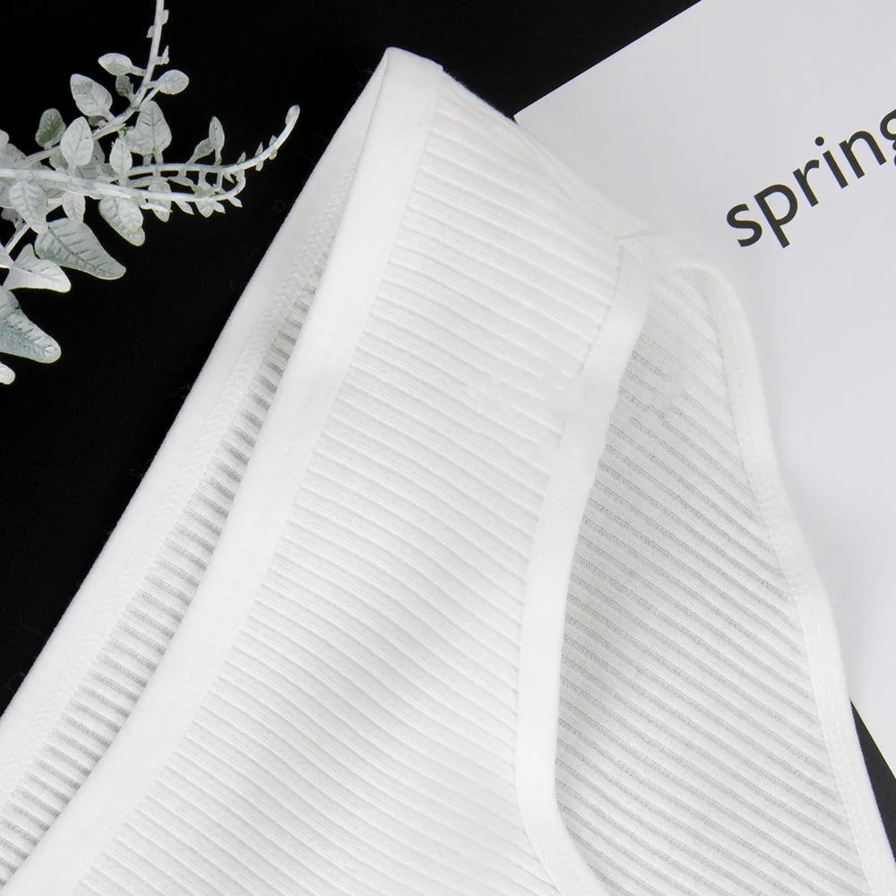 5 ks/10 ks bílé bavlněné spodní prádlo dámská sada s nízkým pasem, elastické spodní prádlo, jednobarevné měkké kalhotky - náhled 4