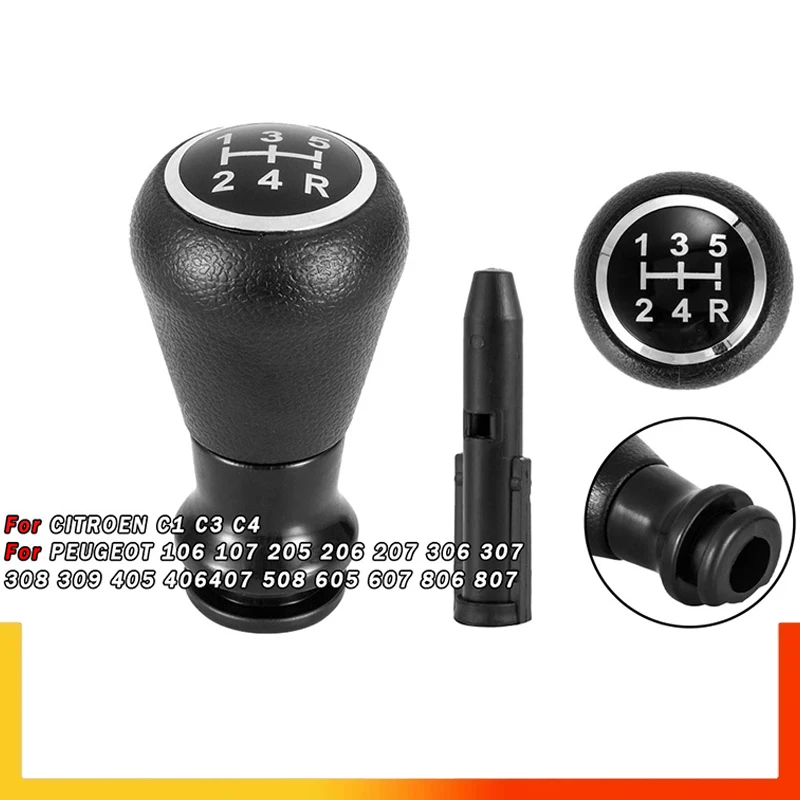 

For Citroen C1 C3 C4F or Peugeot 106 107 205 206 207 306 307308 309 405 406407 508 605 607 806 807 5-speed shift knob cover