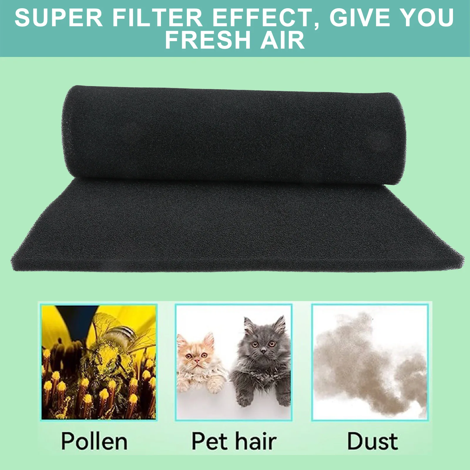 1 متر أسود الكربون المنشط رغوة الإسفنج فلتر الهواء ورقة مشربة وسادة تصفية RV تكييف الهواء تصفية القطن القطن المنشط