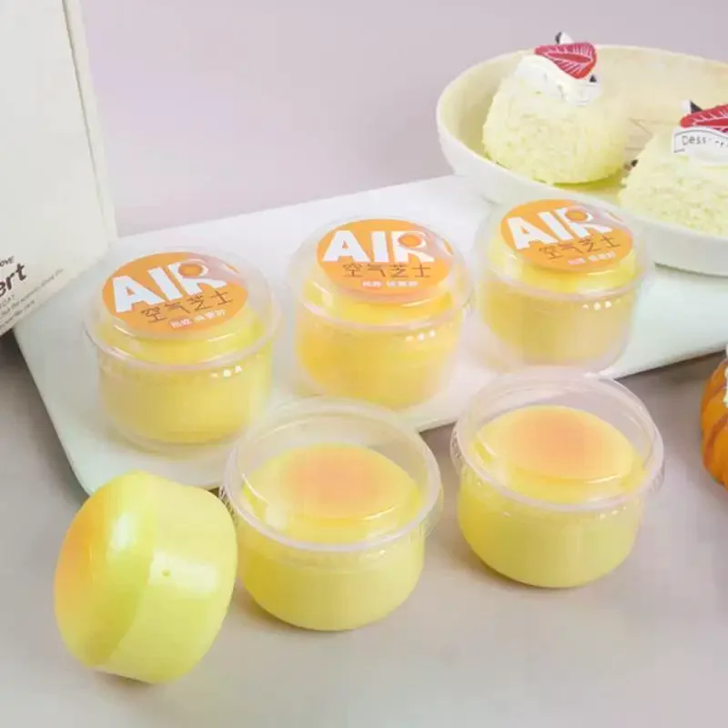 Realistic Cheese Bread  Fidget Toy Slow Rebound Sensory Toy for ADHD Anxiety Office Desk Stress Relief