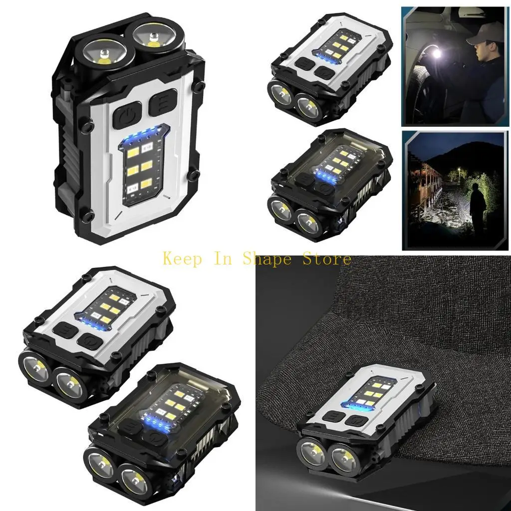 U1JC Small Waterproof Pocket Keychains Flashlight for Camping Keyring Torch Powerful