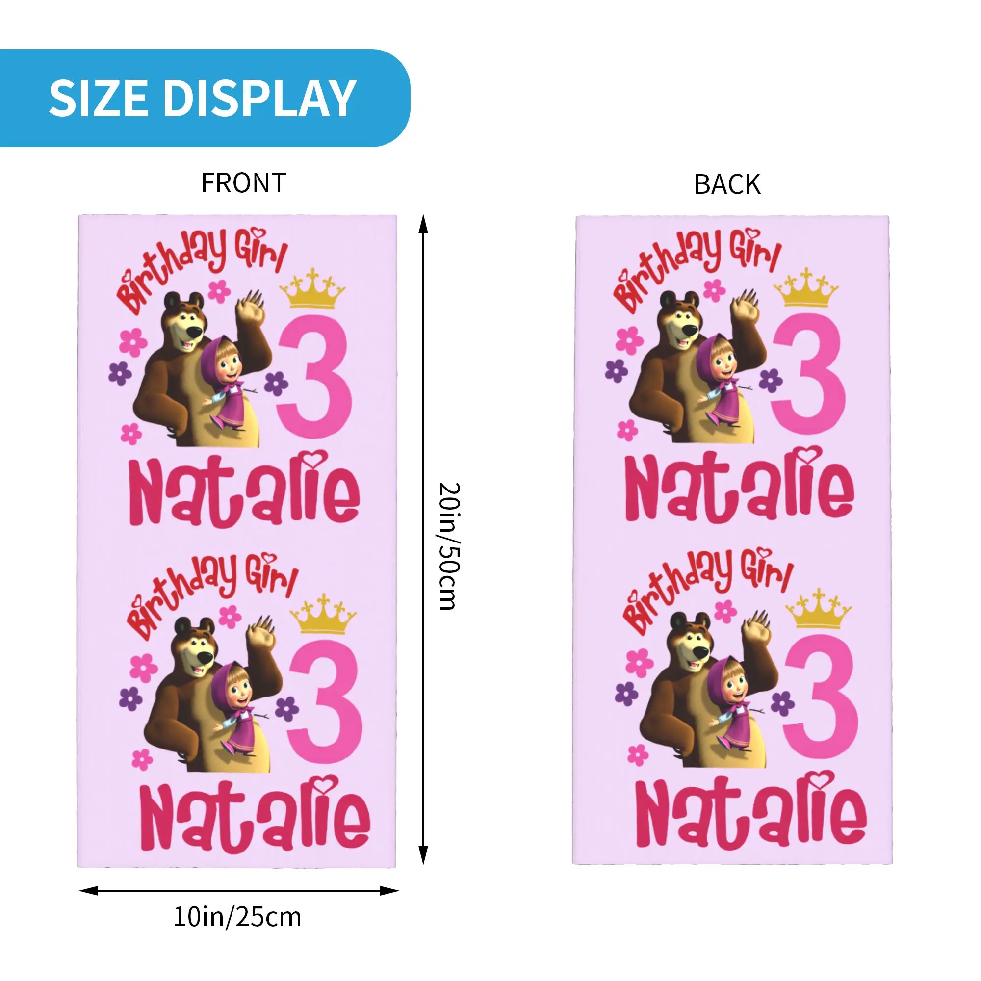 روسيا الكرتون M-Mashas و B-Bears أنيمي التلفزيون باندانا الرقبة الجراب للمشي التخييم النساء الرجال التفاف وشاح عقال أكثر دفئا