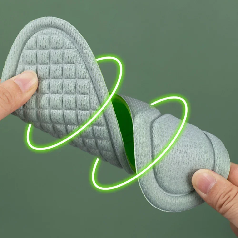 2PCS Deodorant Absorb-Sweat Massage Sport Insole Pads Soft Memory Foam Insoles for Shoes Men Women Feet Orthopedic Shoe Sole Run image 6
