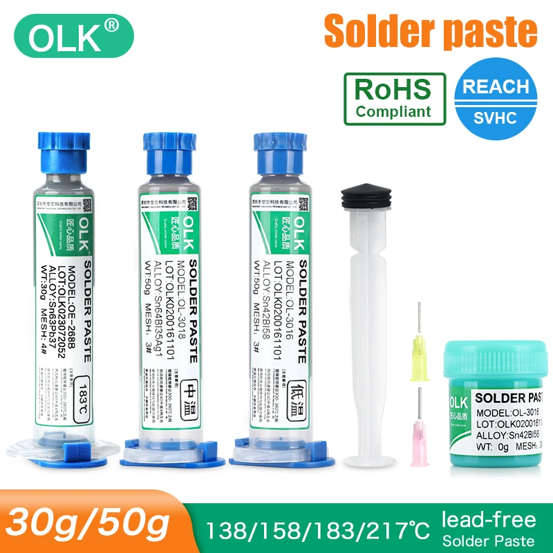 30/50g New Type Solder Paste SMD IC PCB Extruder Flux for Soldering LED Welding Paste for Iphone Repair Welding Flux