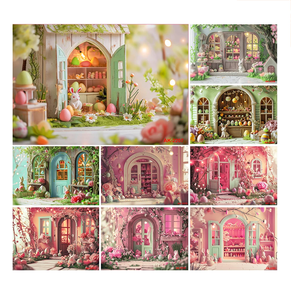 

Spring Enchanted Forest Backdrop Easter Fairy Tale Wonderland Log Cabin Baby Shower Party Decoration Butterfly Flower Background