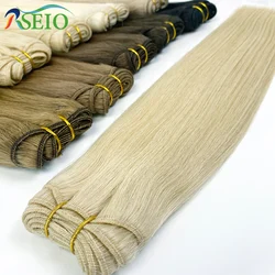 RSEIO Human Hair Wefts Extensions Hair Weft Real Human Hair Natural Straight Weaving Bundles 14