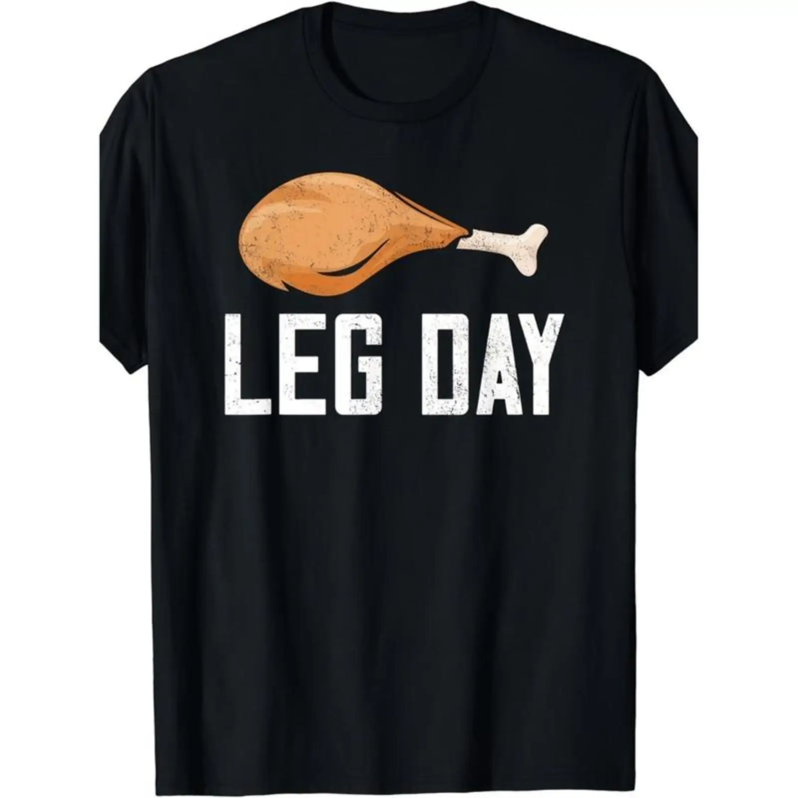 

Funny Leg Day T-shirt Women Men Gym Workout Graphic Tee Turkey Leg Print Tops Fitness Humor Gifts