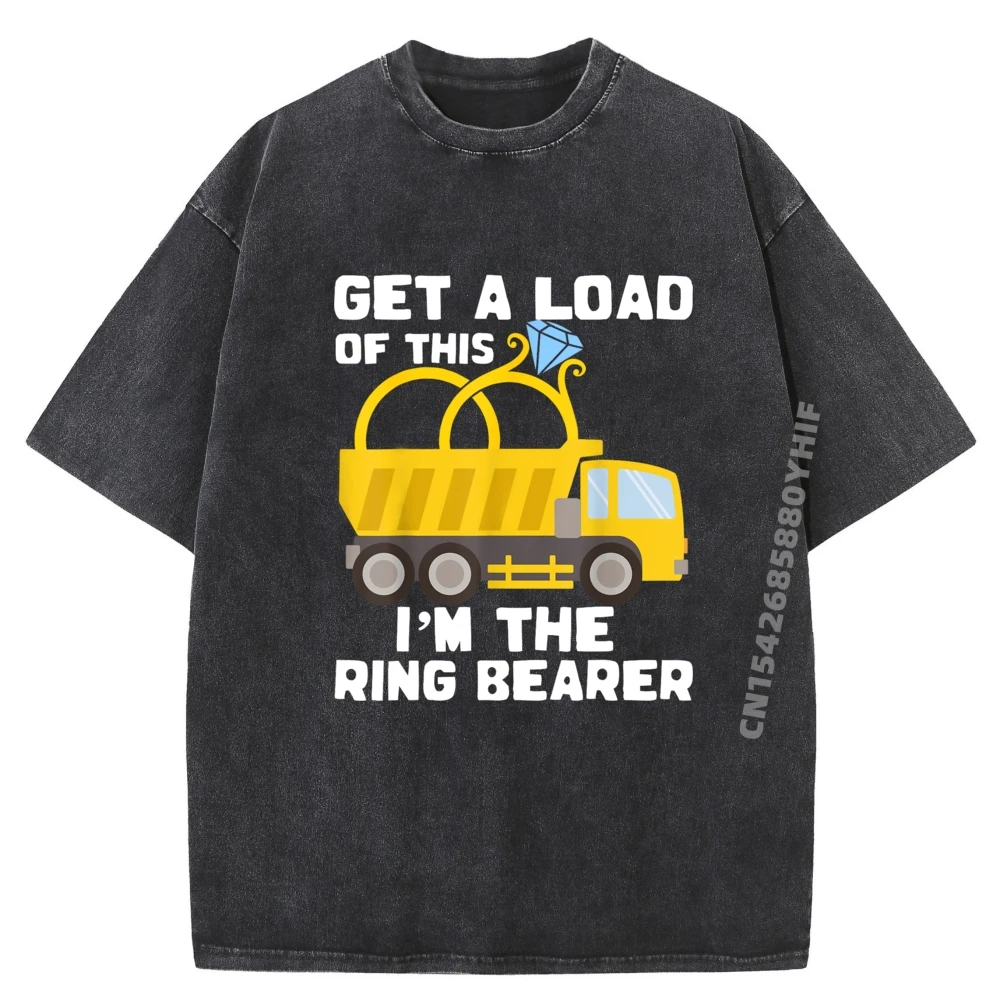 

Ring Bearer Shirt Funny Wedding Tees Funny Printed T-shirts For Men Casual Short Sleeve All Cotton Mans Tee Shirt Retro Washed