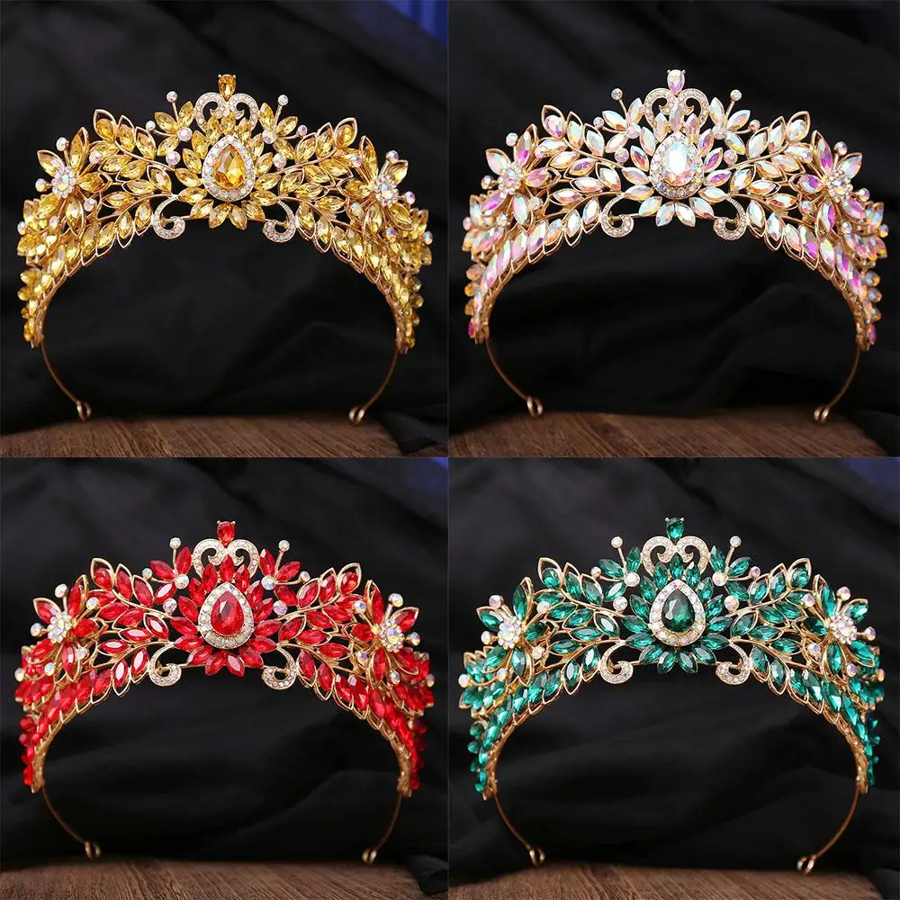 

New Crystal Crown Hair Accory Wedding Headwear Ele Birthday Wedding Decoration Crown Faionable European Sle