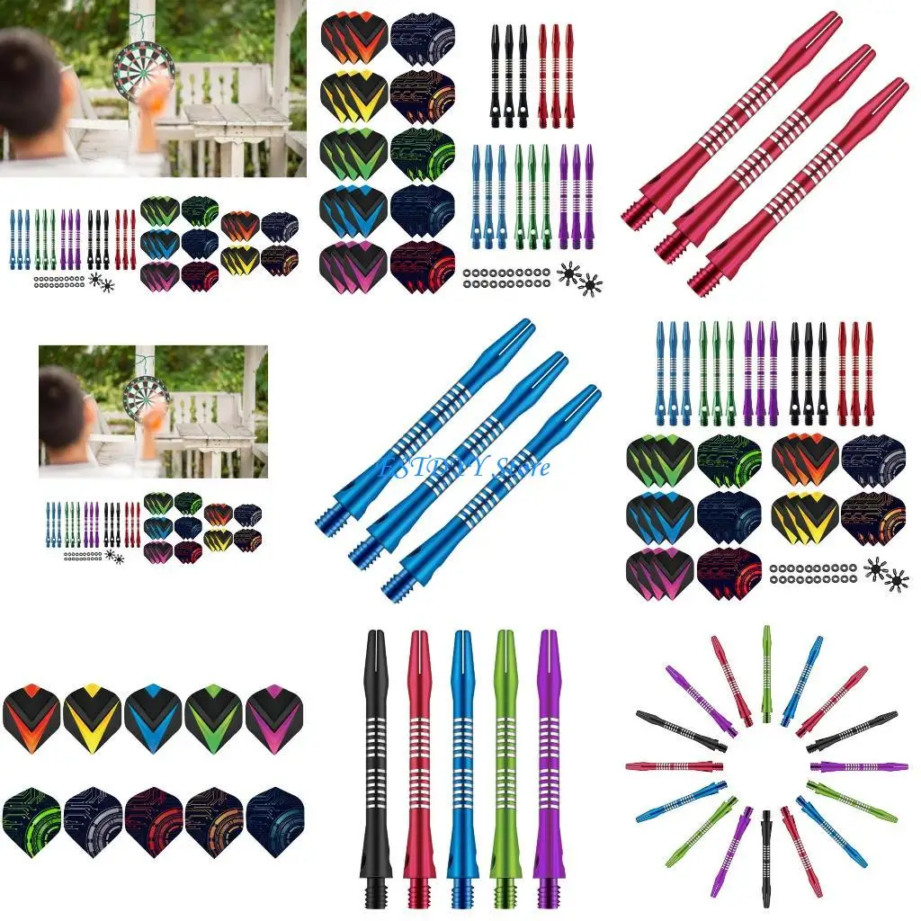 

G6De Stems Darts Accessories Set Set Universal Aluminum Darts Stems Flights & Stems Set Professional Darts Accessories