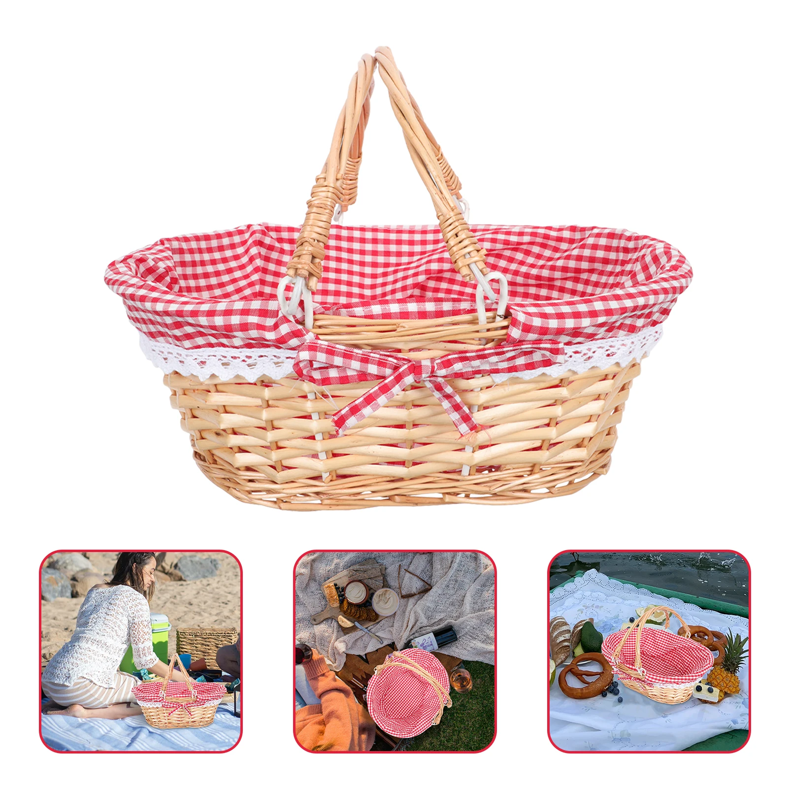 

1pcs Woven Storage Basket Rattan Hemp Cloth Compact Size For Home Decor Desktop Organizer Sundries Fruit Books Remote Storage