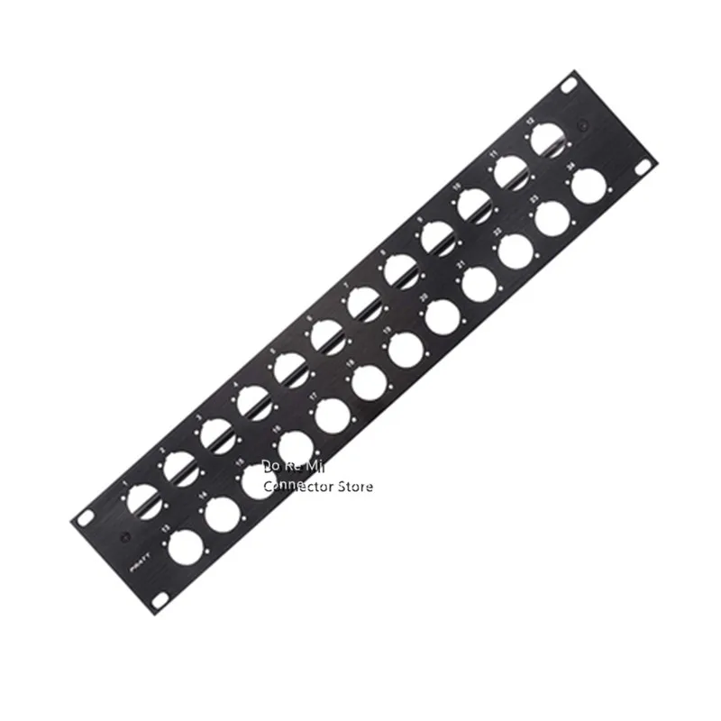 1U 19 "Kast Rack Mount 2U Jumper Rack D-Type Connector 8 12 16 24 Poort/Manier/Gat Xlr Patch Panel Voor Video Audio 6.35 B