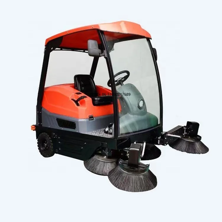 

CLEANVAC Electric Road Sweeper Machine Battery Operated Floor Sweeping Car