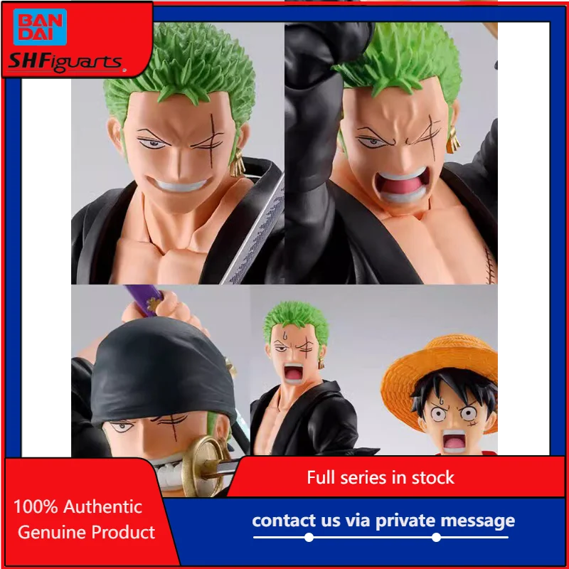 

In Stock Bandai S.H.Figuarts One Piece Roronoa Zoro Onigashima Battle Ver. Anime Action Figure Collectible Model Toy