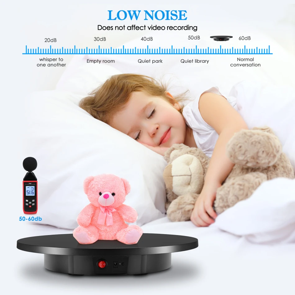 Imagem -02 - Suporte de Exibição Giratório Elétrico com Controle Remoto 42cm Base de Mesa Giratória 360 Graus Carga 100kg Velocidade Ajustável Fundo