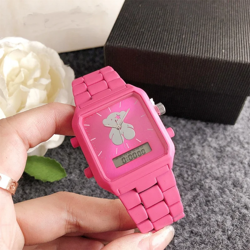 Reloj Electrónico de Pulsera de Moda para Mujer, Reloj de Marca de Lujo con Diseño de Oso, Reloj Femenino, Relogio Feminino, Montre Femme