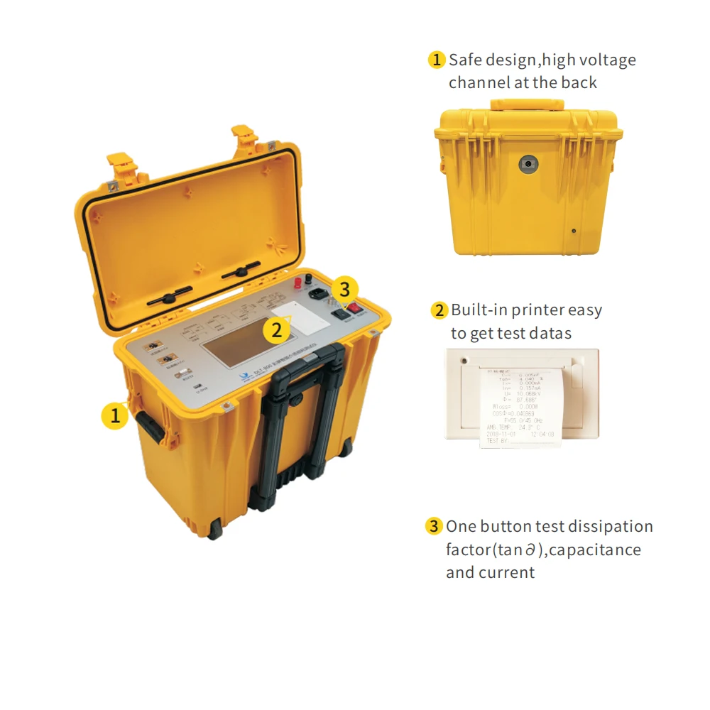DLT-800 Portable 10kV Tan Delta Test System 40-70Hz Tan Delta Capacitance for Transformer Test