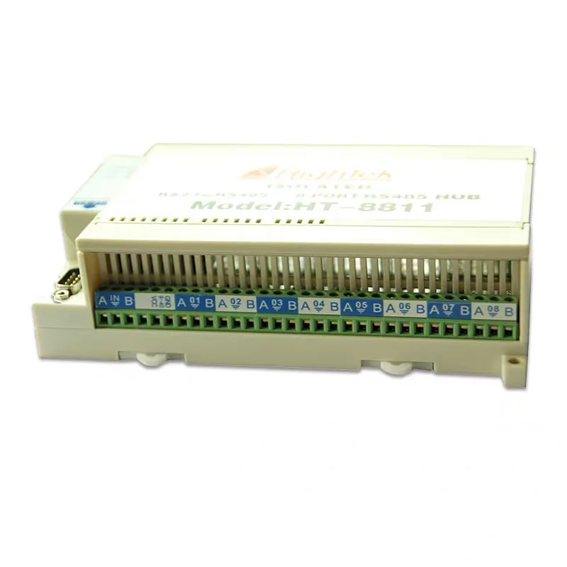 HighTek HT-8811 Industrial Grade RS232/485 to 8 Ports RS-485 HUB
