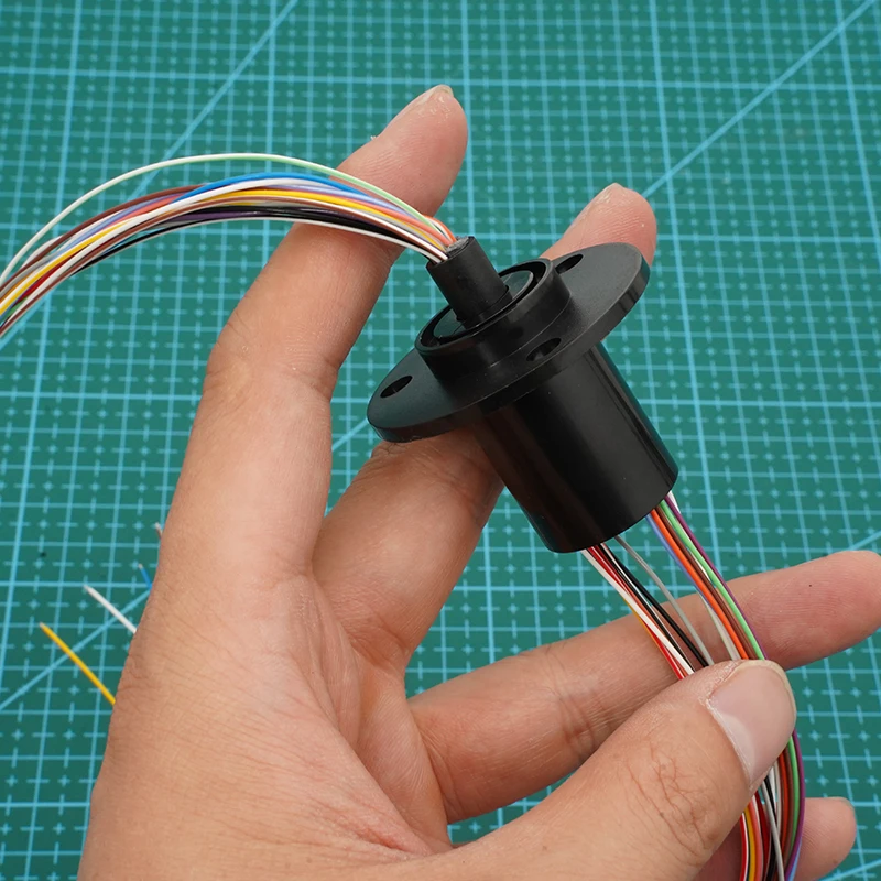 1PCS 2/4/6/8/18/24/12 Circuits 2A 36CH/1.5A Conductive Slip Ring 250RPM Max Speed 360° Continuous Rotation for PTZ Camera/Gimbal