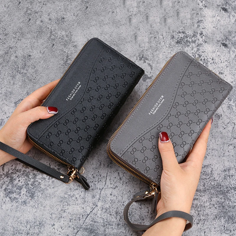 New Arrival Pu Leather Wallets Purses Fashion  Women\'s Wallet Money Coin Card Holder Ladies Long Female Purse Zipper Bank Case