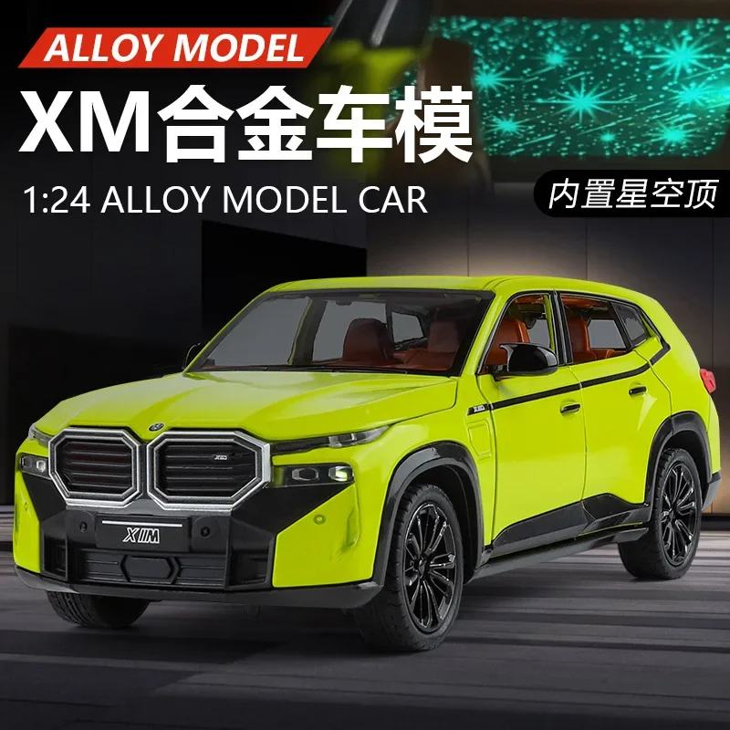 1:24 BMW XM SUV литые автомобили и игрушечные автомобили модель автомобиля со звуком и фотомагнитом автомобиль игрушки для детей Подарки C347