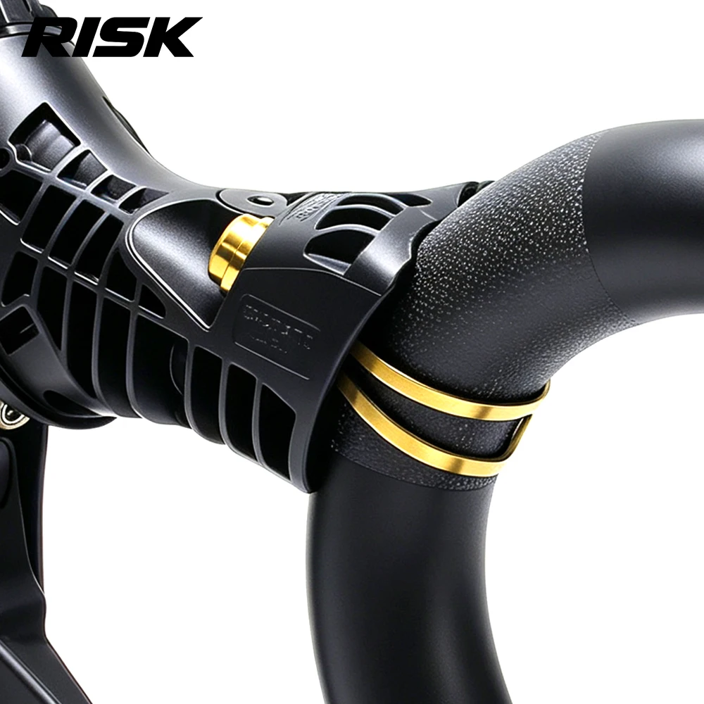 RISK Road Bicycle Titanium Alloy Shift Lever Clamp Band Bolts Set Ultralight Handlebar Fixed Ring