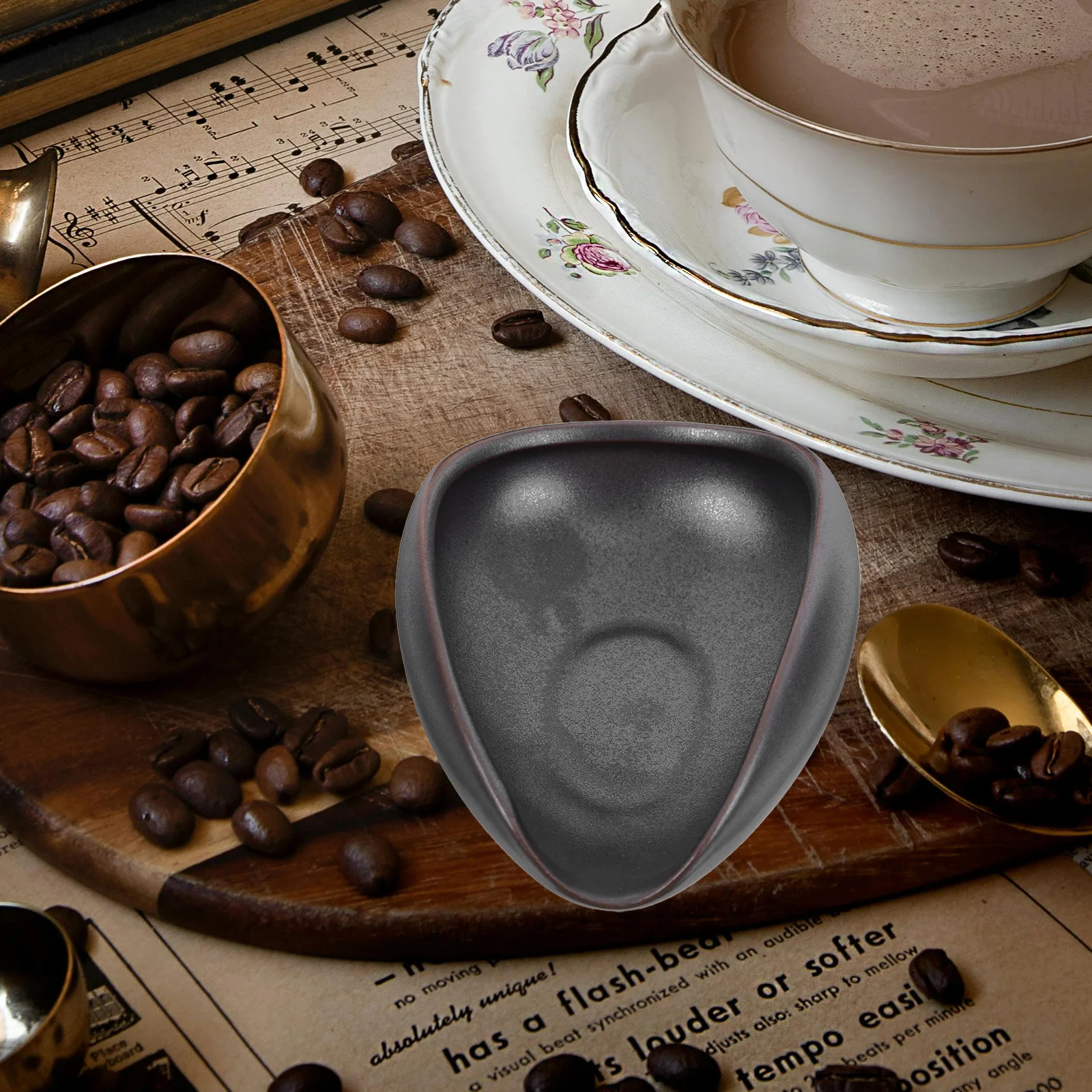 متعددة الاستخدام صينية جرعات حبوب البن السيراميك قياس الصحن لمسحوق القهوة أوراق الشاي تخزين لوحة الجرعات المنزلية #3