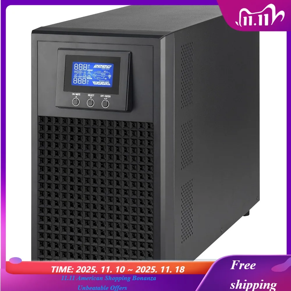 

DS3000E (3000 ВА / 3000 Вт) Источник бесперебойного питания с двойным преобразованием онлайн, чистая синусоида, резервная батарея ИБП