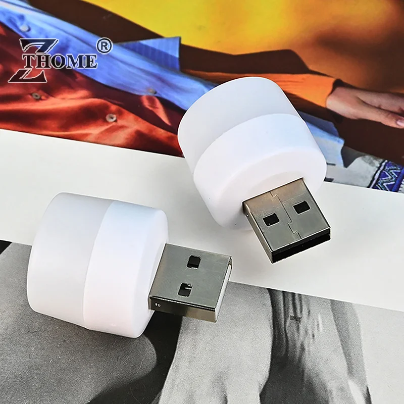5Pcs Mini USB Night Light Warm White Eye Protection Book luce di lettura spina USB Computer Mobile Power Charging LED Night Lamp