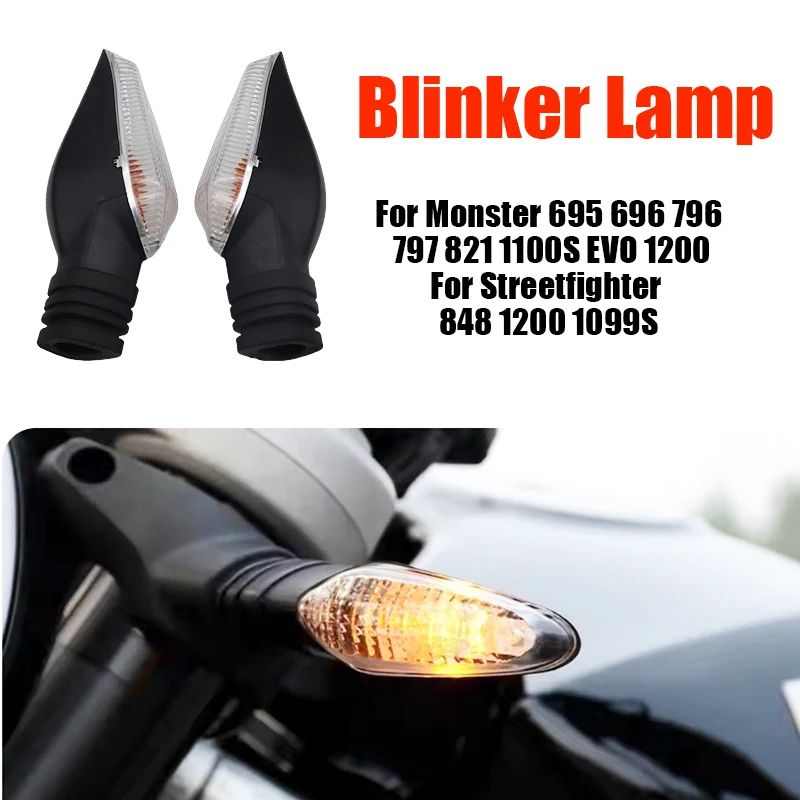 

For DUCATI Monster 695 696 796 797 821 1100S 1200 Motorcycle Turn Signal Indicator Rear Blinker Lamp Light Accessories