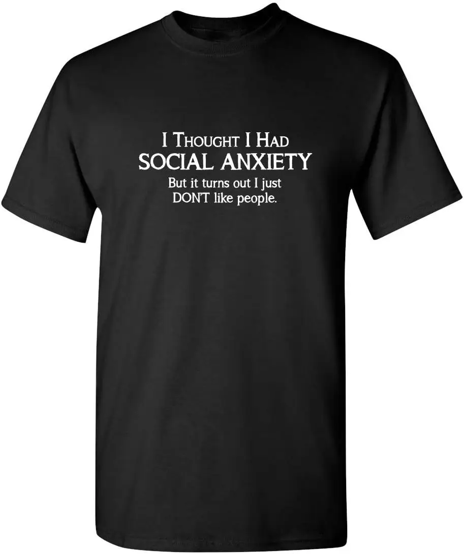 Lustige sarkastische T-Shirt soziale Angst wie Menschen Grafik T-Shirt individuell bedruckte Kurzarm hemden y2k Männer Kleidung Harajuku