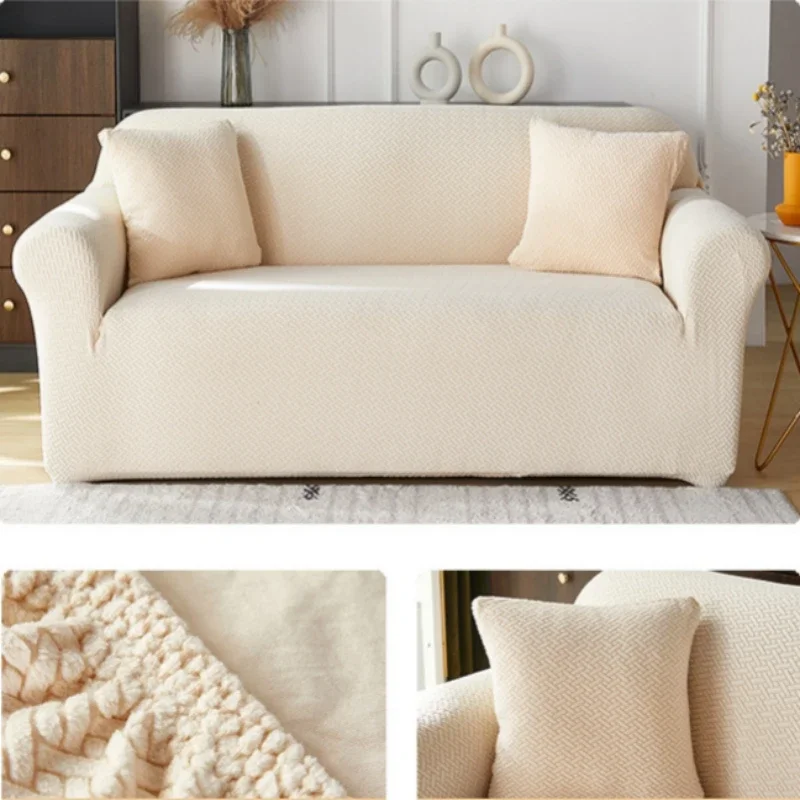 

Elastic Jacquard Fabric Sofa Cover Stretch Couch Cover Sectional L Shape Sofa Slipcover Corner Case for Living Room 1/2/3/4 Seat