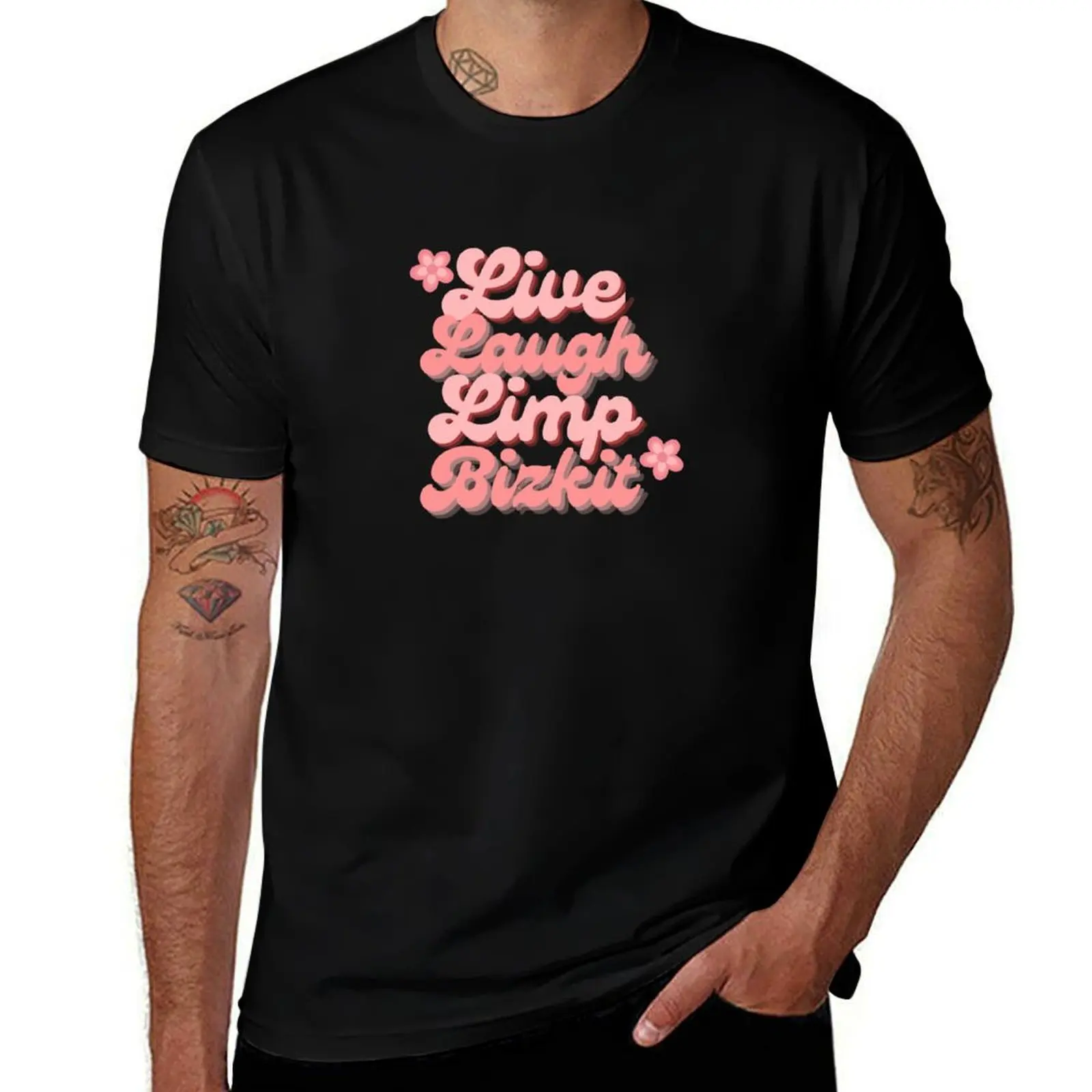 Live Laugh Limp Bizkit T-Shirt Basic Short Sleeve Cotton Blend T-Shirt