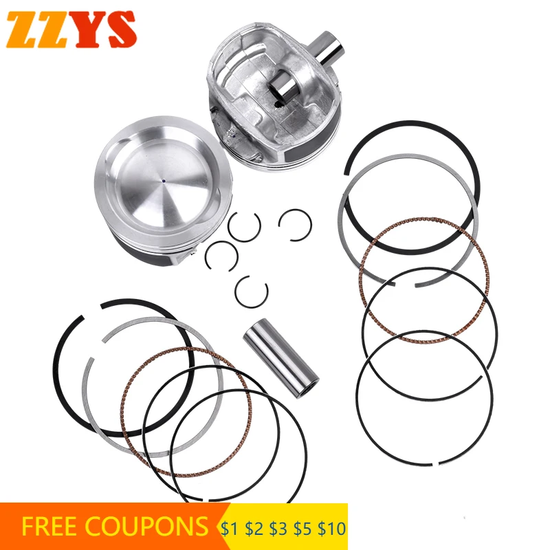 2sets 80mm Pin 18mm Motorcycle Engine 2 Cylinder Piston Rings Set For Polaris Side by Side RANGER 700 EFI 6X6 R07RF68AD-AF 2007