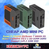 Mini PC AMD Ryzen 7 7840HS ES 6800H ES 64GB DDR5 1TB M.2 SSD Desktop Computers Support 4K Dual HDMI Display/WiFi6/USB3.2/Gaming