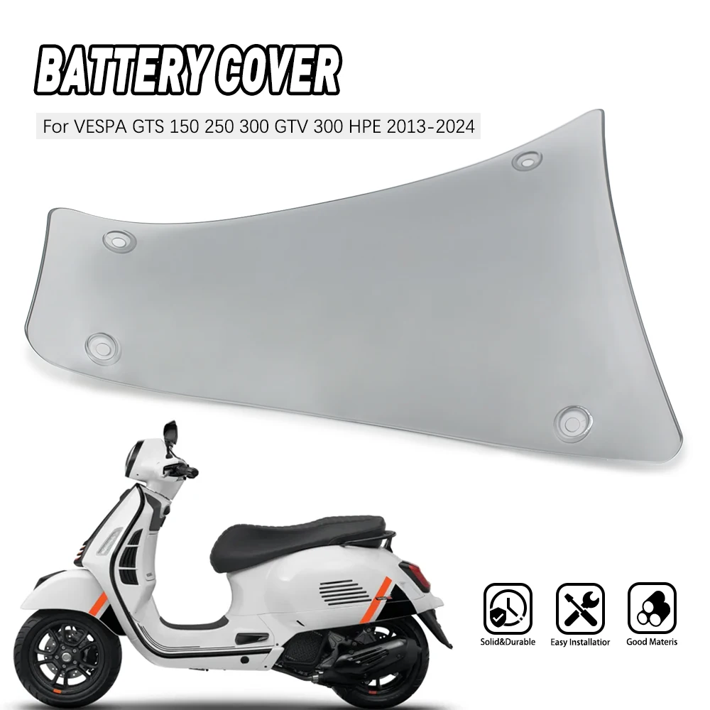 

Front Battery Cover Foot Peg Cover For VESPA GTS150 250 300 GTV 300 HPE 2013-2024 Footboard Footrest Motorcycle Accessories