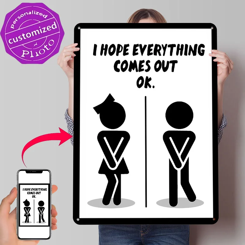 I Hope Everything Comes Out Ok Metal Poster Customized Wall Art Retro Vintage Tinplate Signs for Room Decorating Interior House