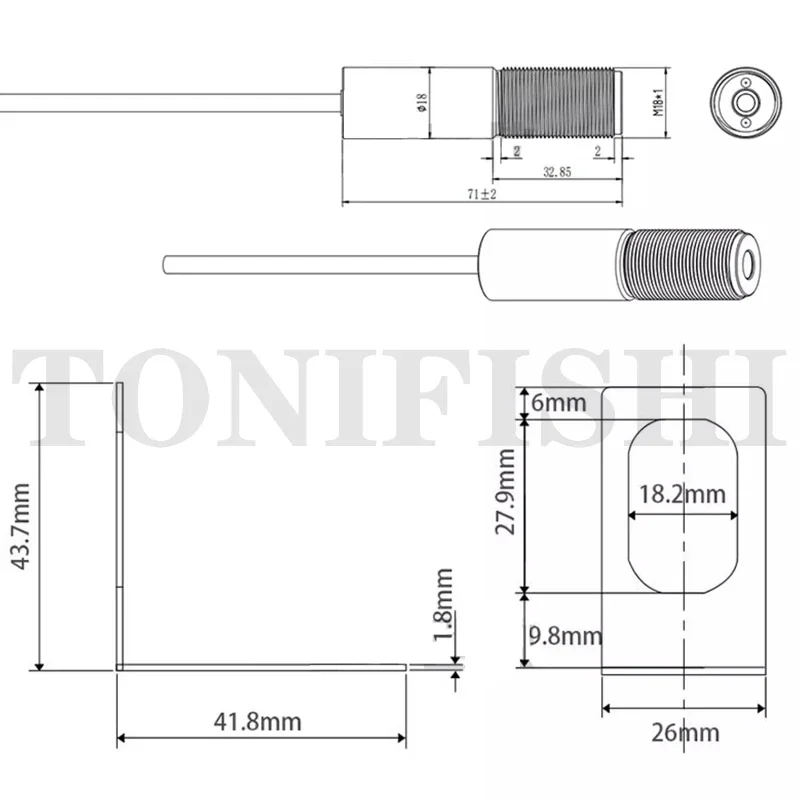 SA60CSF Online Infrared Thermometer Temperature Sensor Probe Industrial High-Precision Transmitter Stainless Steel IP65 2m Probe