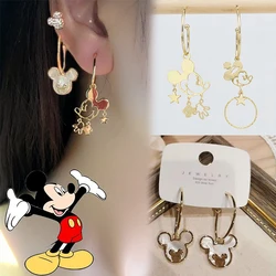 Disney Anime Mickey Mouse Earrings Kawaii Minnie Eardrop Cartoon Woman Jewelry Accessories Girl Gifts