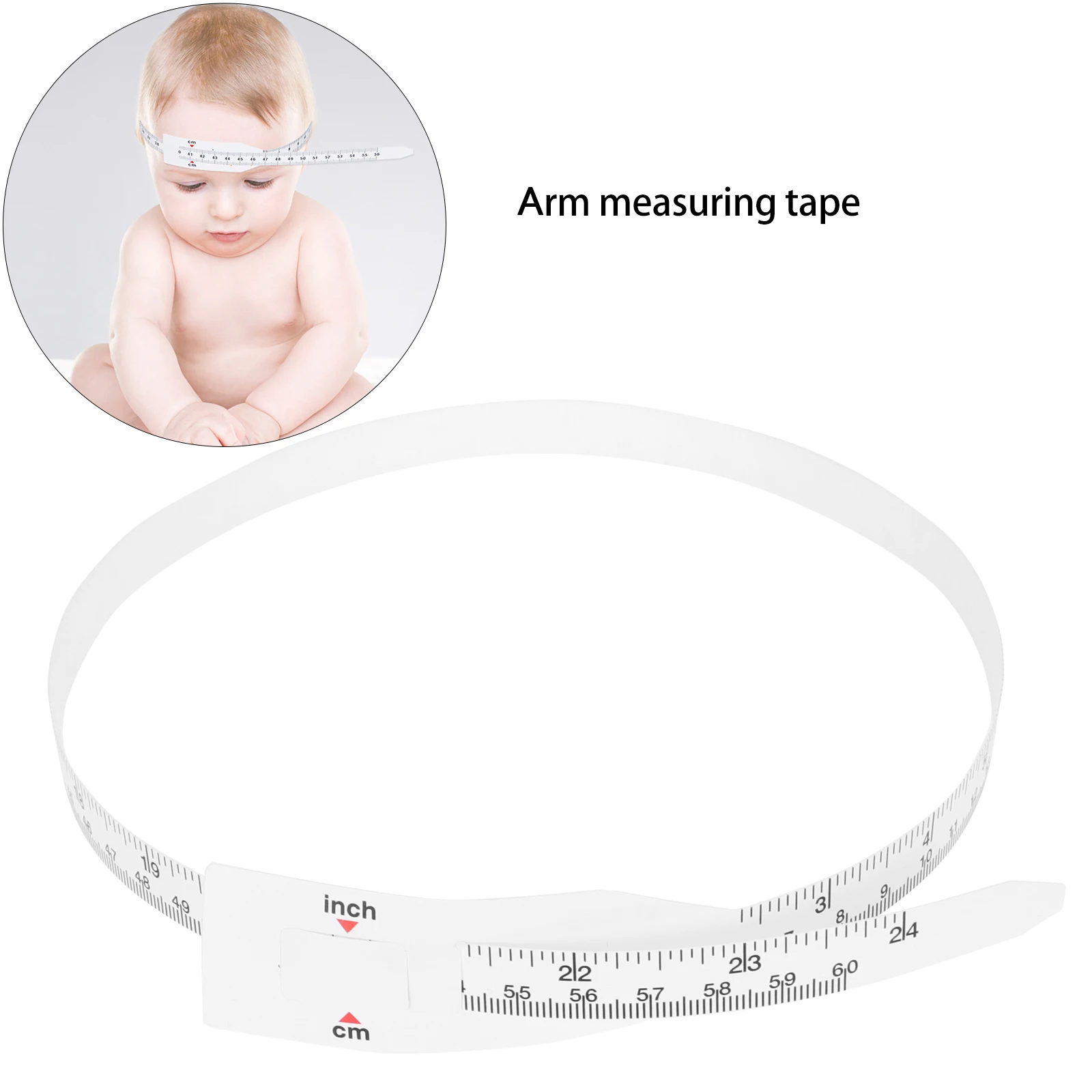 

3pcs Head Circumference Tape Measure Durable PP Retractable Measuring Tool Portable Flexible Length Tester Pocket Size Toddler