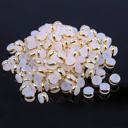 10-20pcs Silicone Antiskid Ear Back Stoppers 18K Gold Plating Copper Ring Hamburger Ear Plugs For Jewelry Making DIY Earring