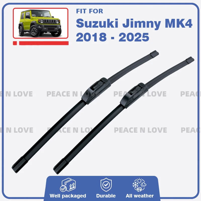 

3Pc For Suzuki Jimny MK4 JB64W JB74W JC74W 2018 - 2025 Front Windshield Wiper Blades Windscreen Rubber Brushes Auto Accessories