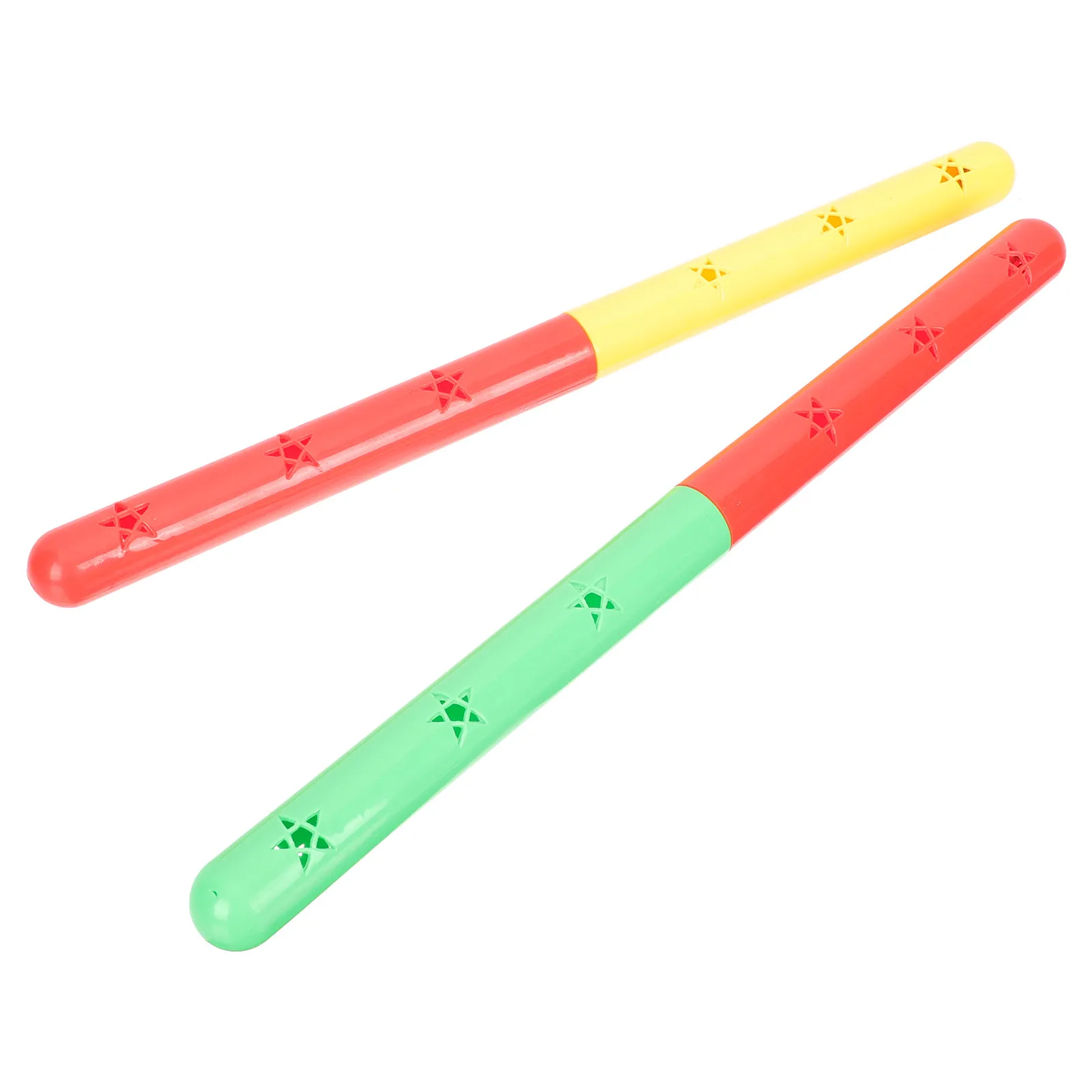 2Pcs Dual-Color Fitness Sticks Relay Race Sticks for Children Outdoor Sports Stick for Race Track and Field Training Supply
