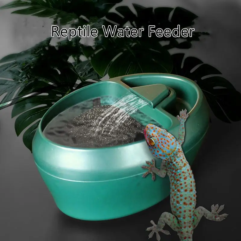 Reptile Water Feeder Lizard Chameleon Amphibian Terrarium Feeding Drinkers Automatic Water Drinking Filter Reptile Accessories