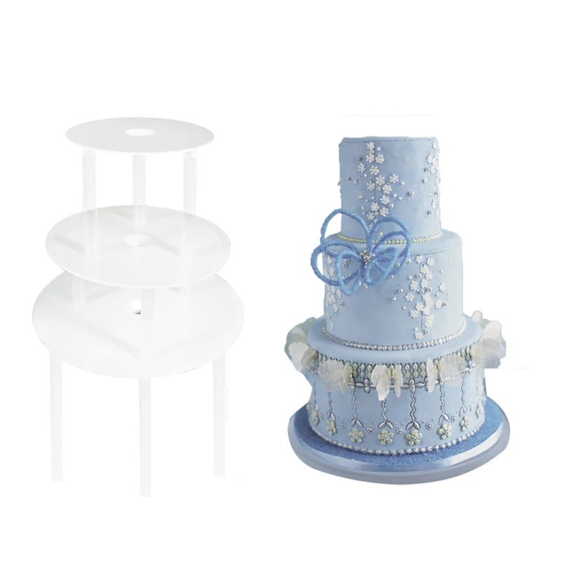 3 Tier Cake Holder Transparent Round Acrylic Cupcake Cake Stand Assemble Disassemble Birthday Tools Party Stand Decoration Gift