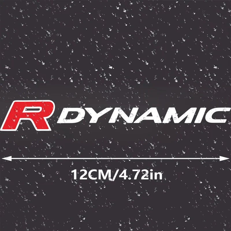 2PCS R Dynamic Letter Car Windshield Wiper Sticker Vinyl Decal Auto Body Matte Decoration Scratch Protection