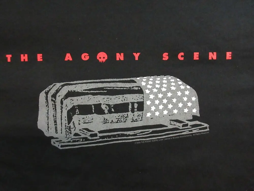 THE AGONY SCENE OFFICIAL MERCH 2005 COFFIN BAND CONCERT MUSIC SHIRT EXTRA LARGE